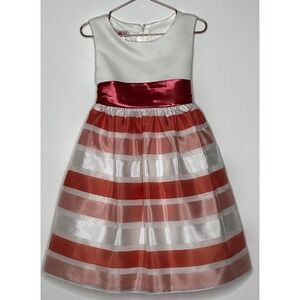 Katie M. Girl's Dress Size 5 T Cinnamon Color Crinoline Bow‎ Sash Party Church